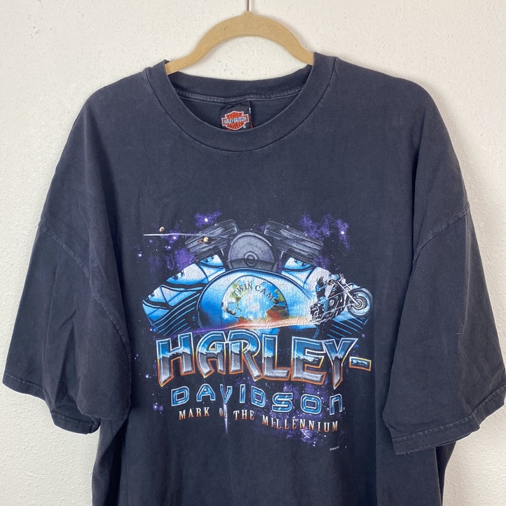 Harley Davidson Vintage 1999 Graphic Millenium Space Tee 3XL
